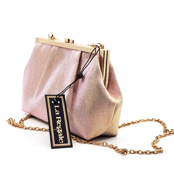 New La Regale Gold June Shimmer Jacquard Pouch Clutch $56.00 - Picture 2 of 4